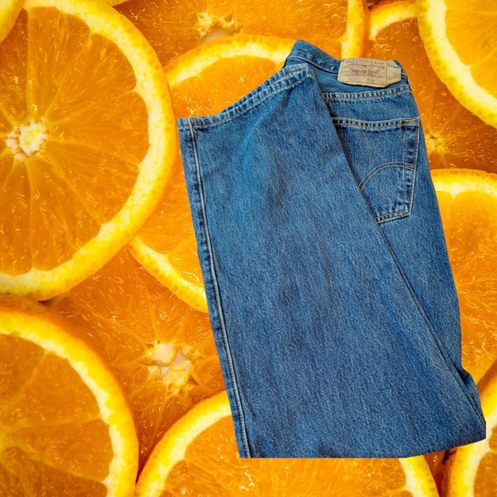 Levis 501 Original Fit Mens Jeans 36x32 Medium Wash Blue Button Fly Straight Leg
